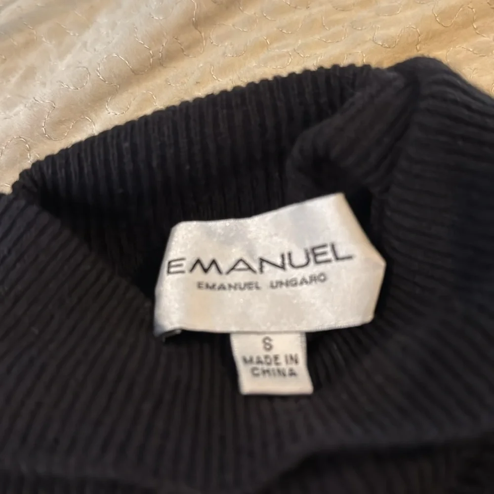 Emanuel Ungaro Vintage Black Cashmere & Silk Blend Sweater
